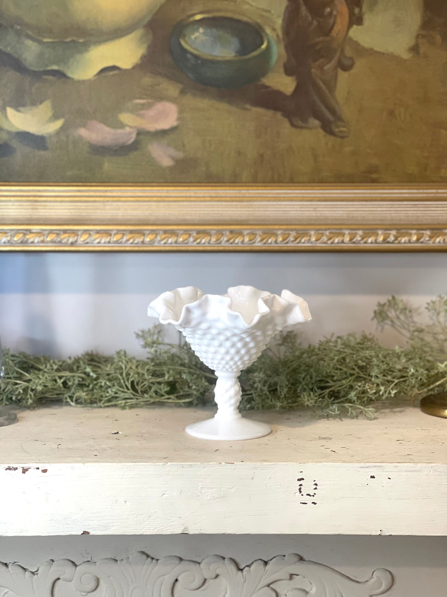 Fenton Hobnail Pedestal Bowl
