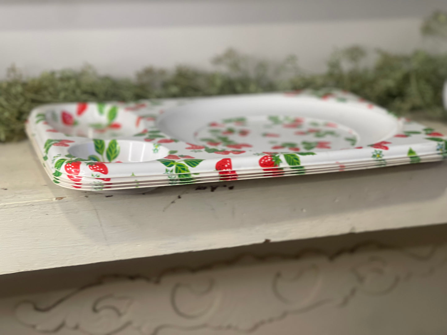 Vintage Strawberry Fields Lunch Dinner Food Trays