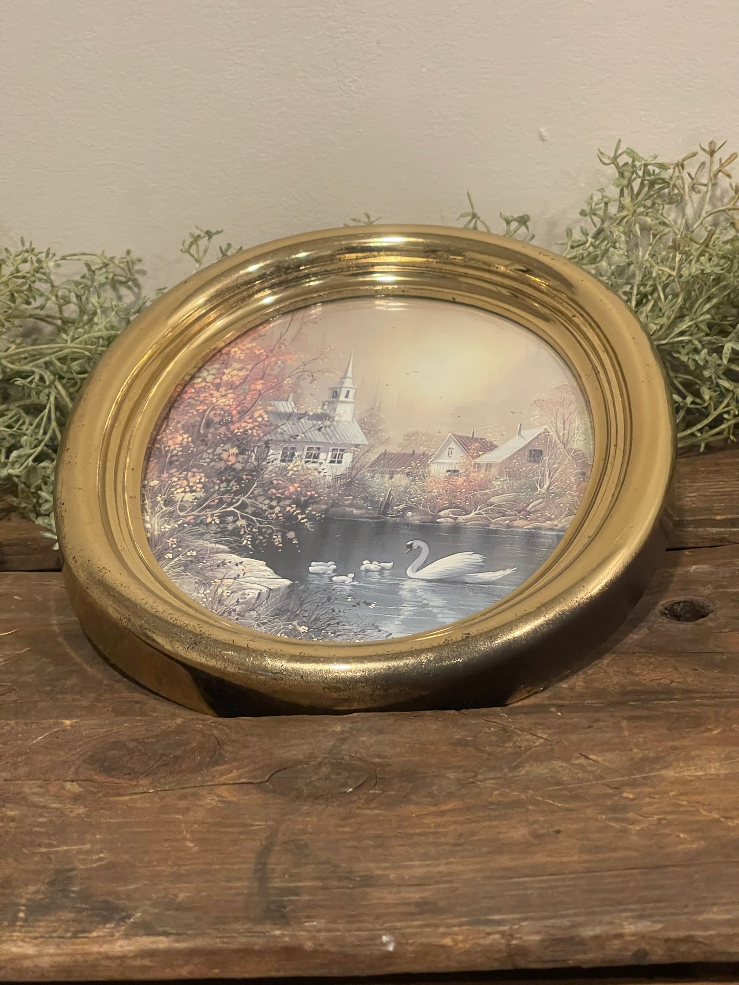 Vintage Art with Swan