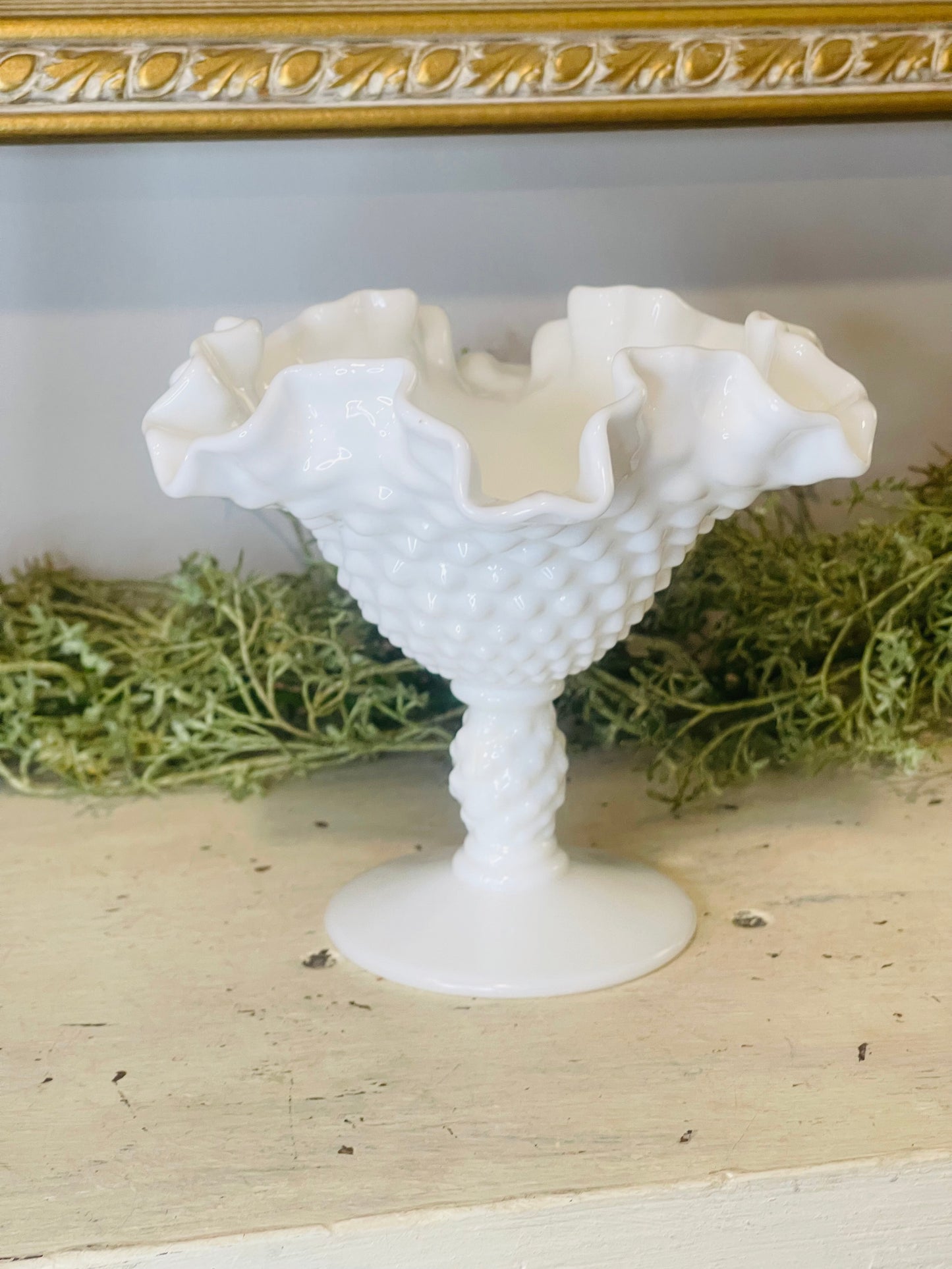 Fenton Hobnail Pedestal Bowl