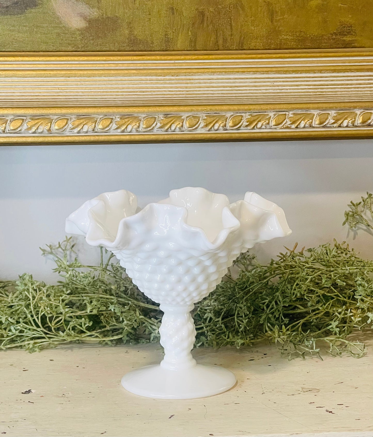 Fenton Hobnail Pedestal Bowl