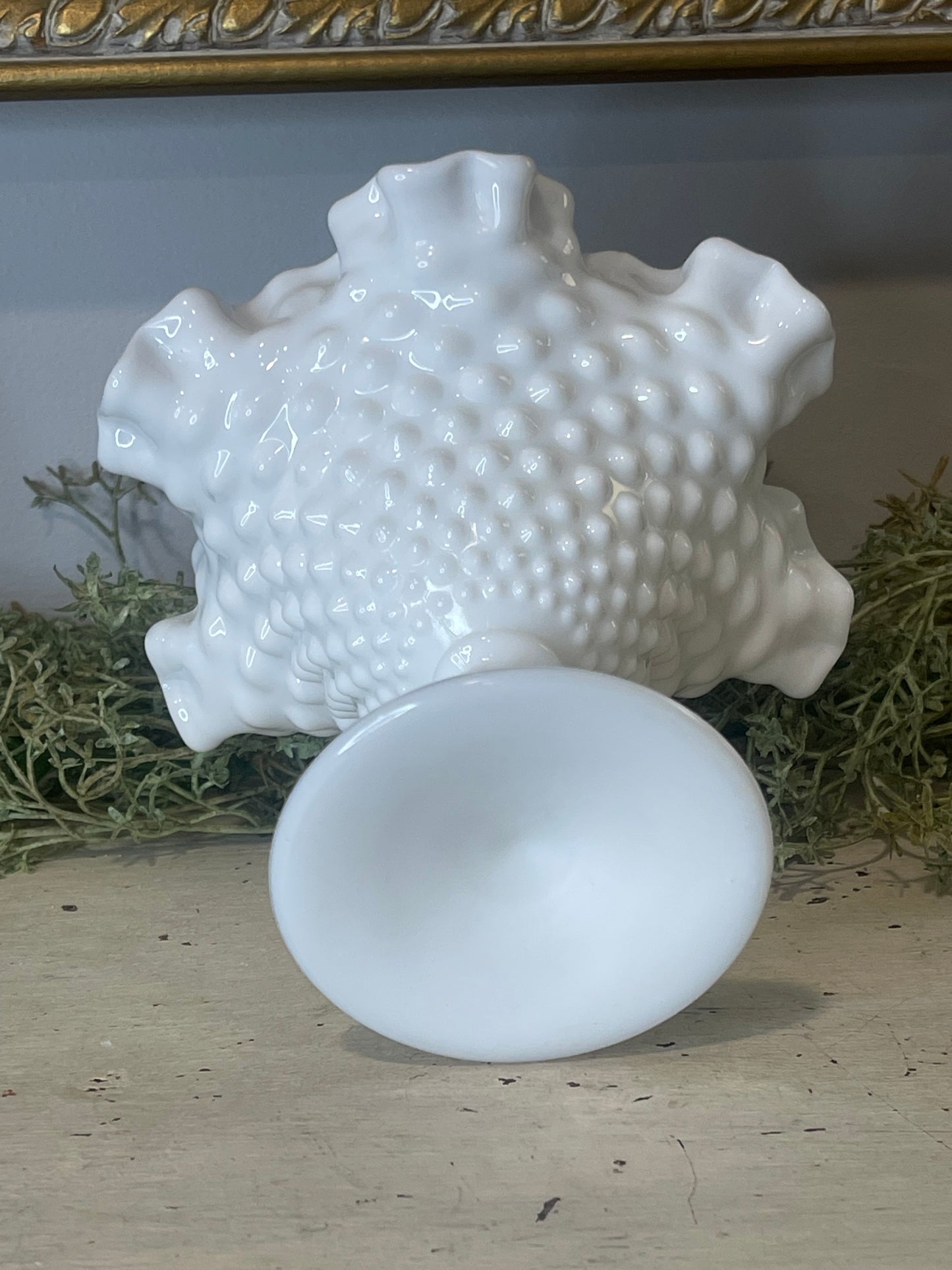Fenton Hobnail Pedestal Bowl