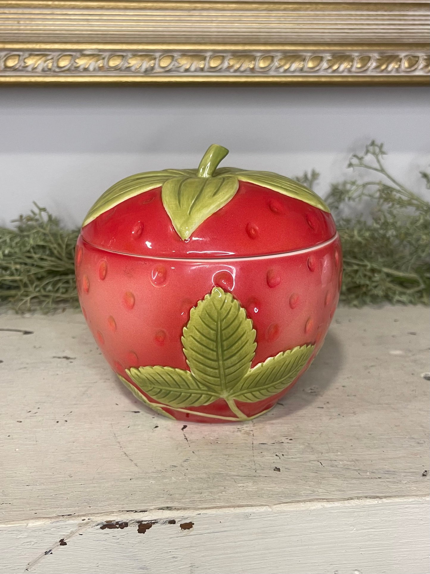 Strawberry Ceramic Jar