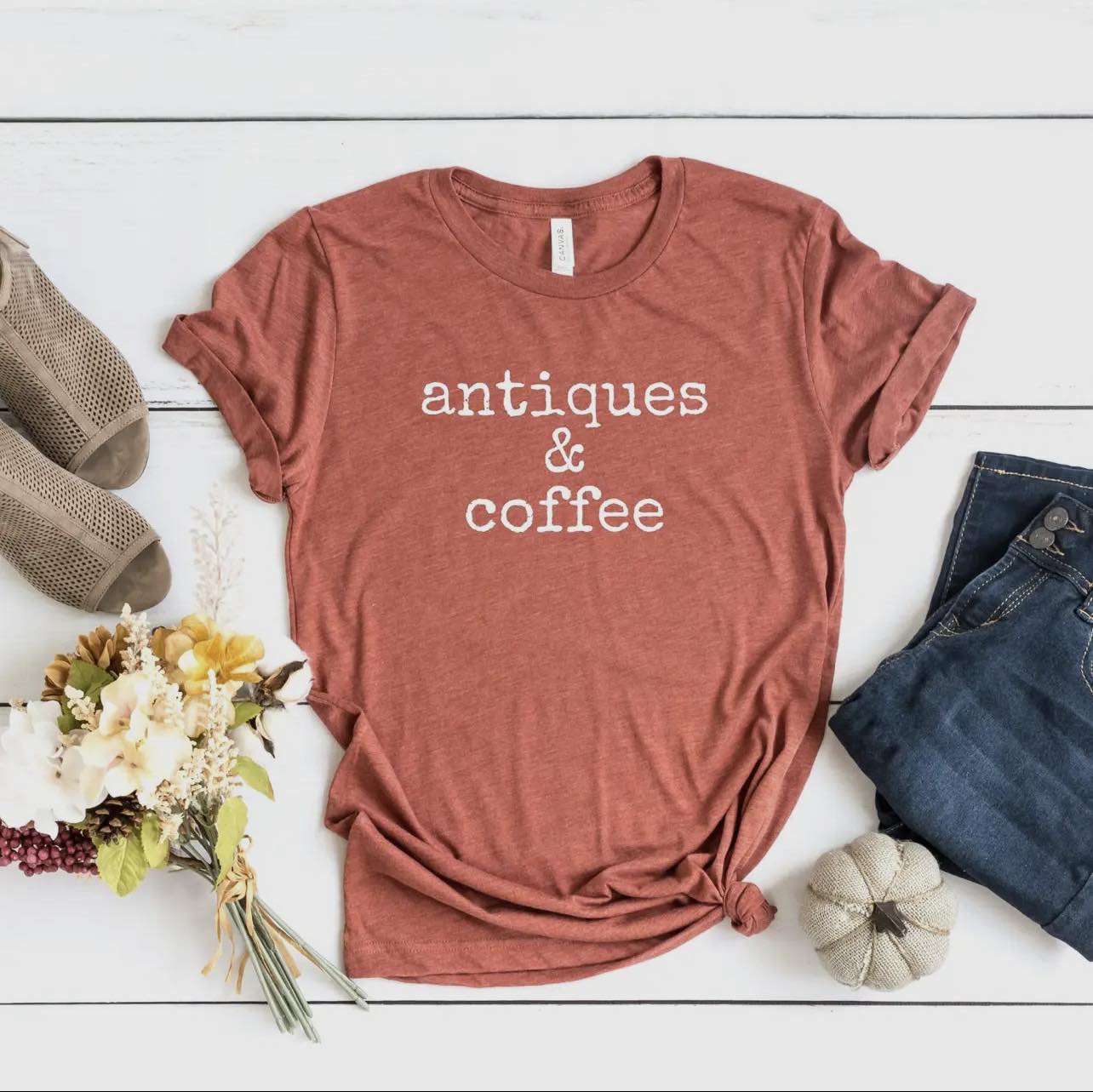 antiques & coffee tee
