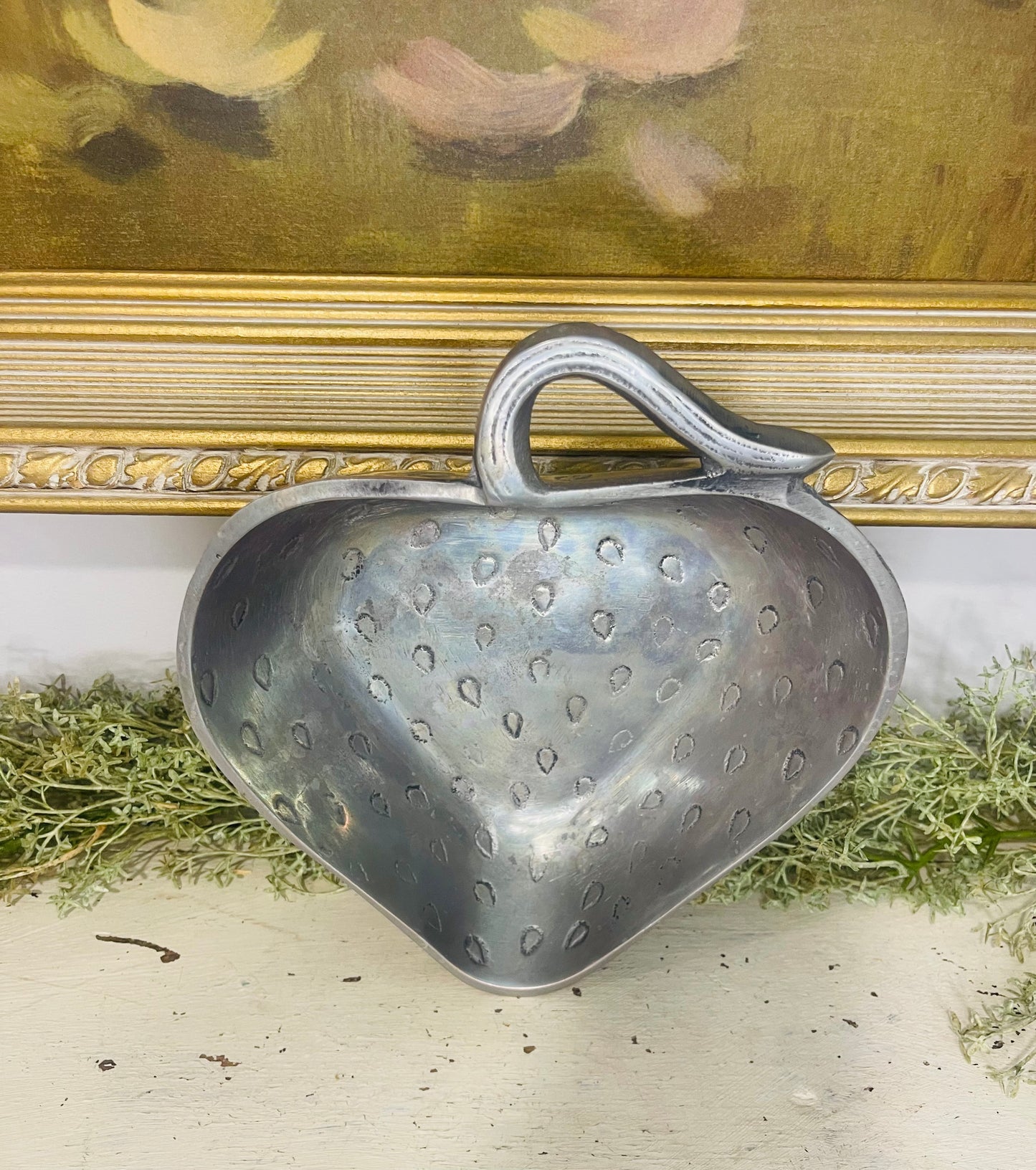 Collectible Strawberry Pewter Bowl