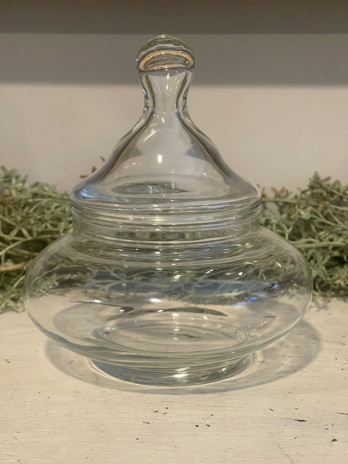 Vintage Glass Apothecary Candy Jars | Set of Two