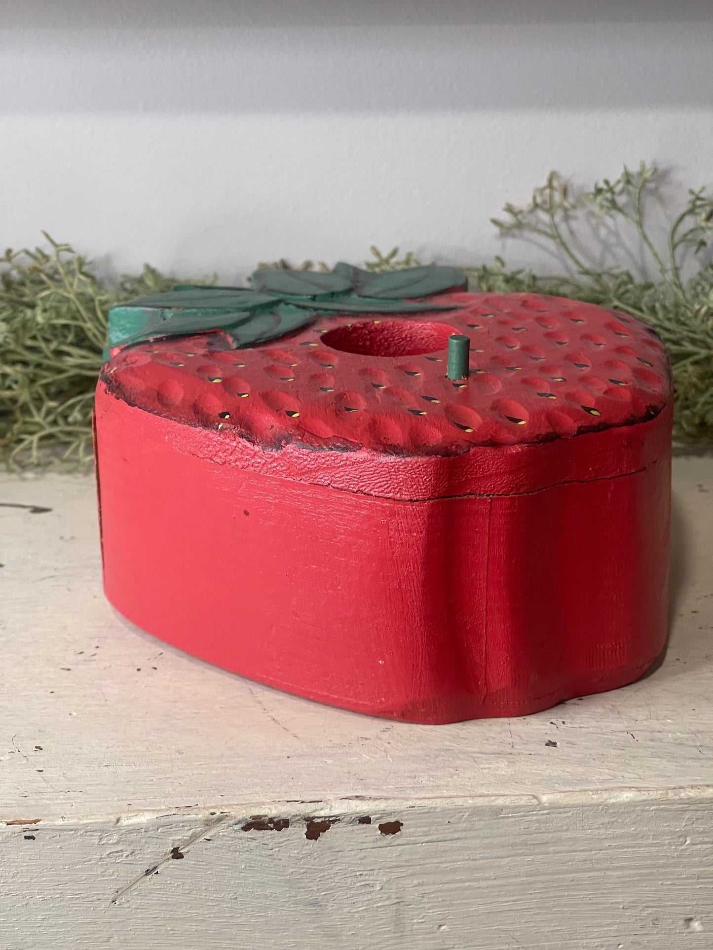 Strawberry Wooden Bird Feeder