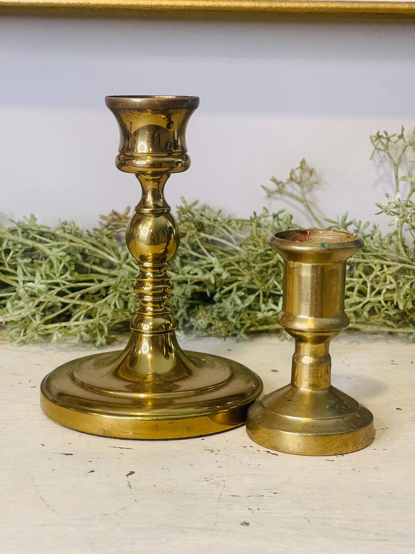 Vintage Assorted Brass Candlesticks | Candleholders