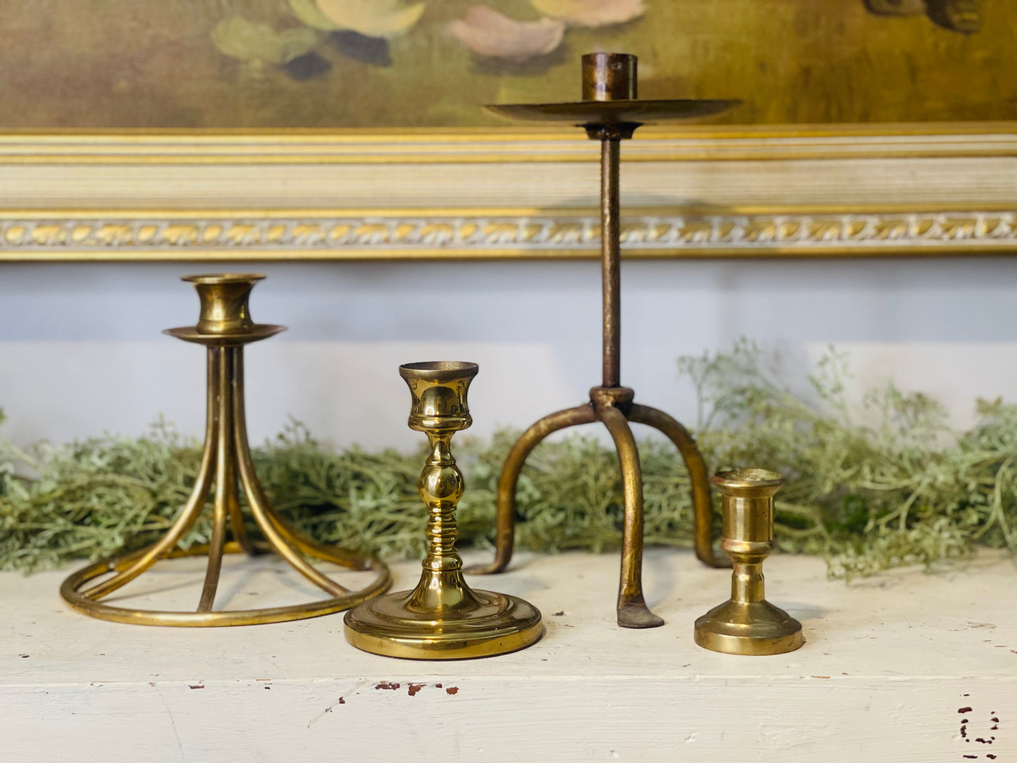 Vintage Assorted Brass Candlesticks | Candleholders