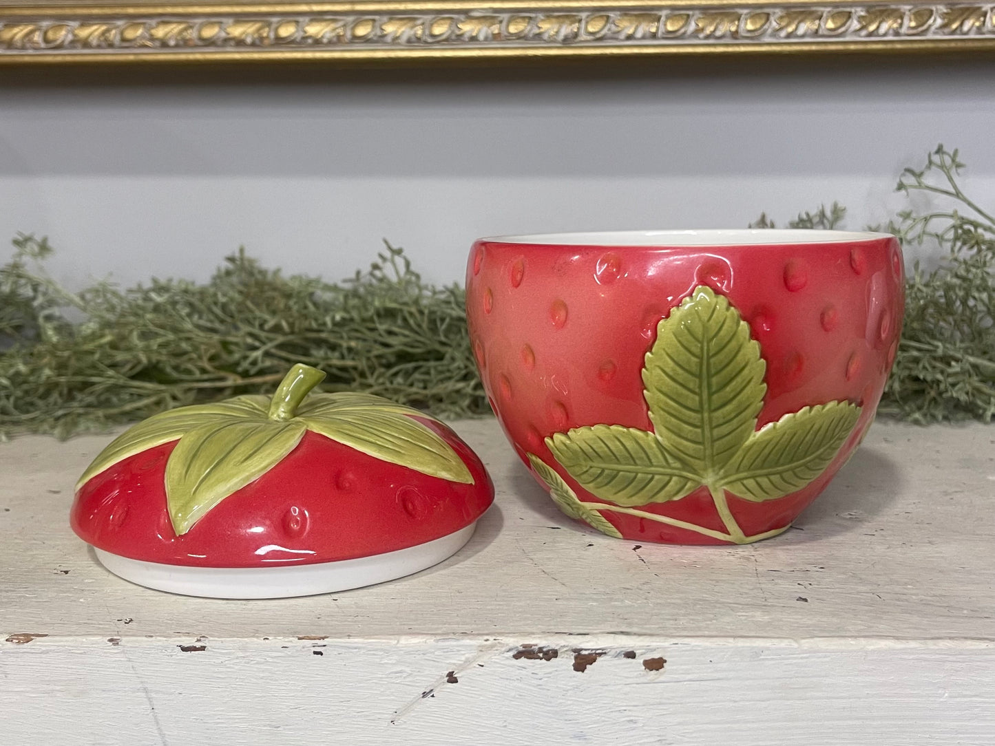 Strawberry Ceramic Jar