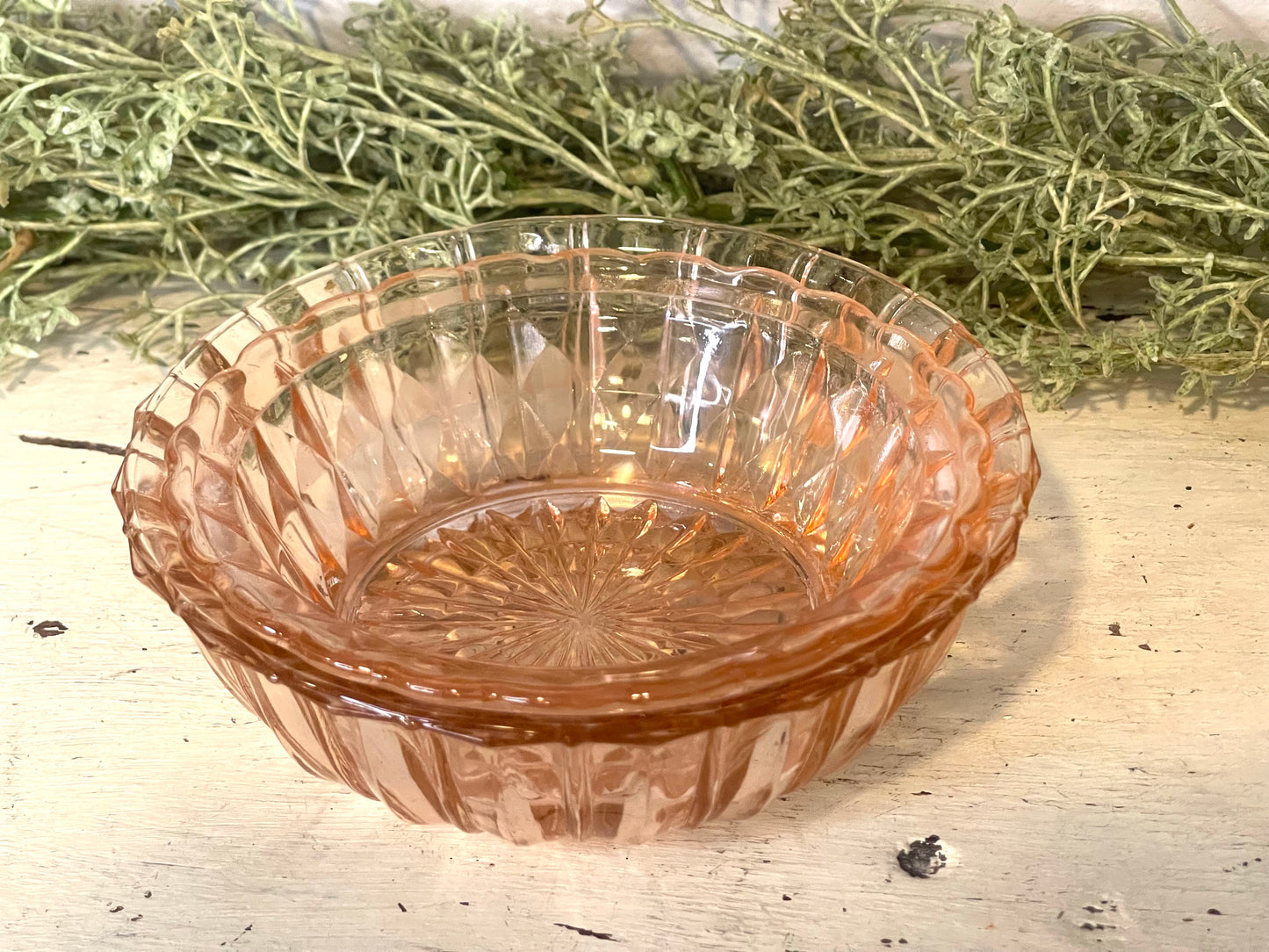 Pink Depression Glass Candy Dish | Set of Two