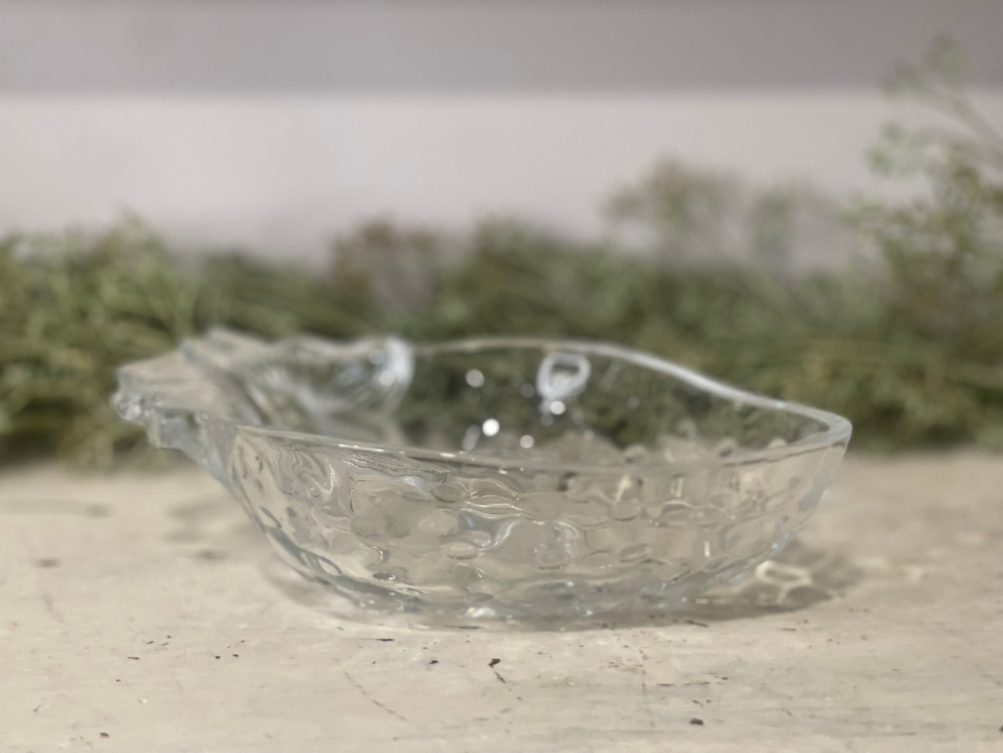 Strawberry Clear Glass Trinket Dish
