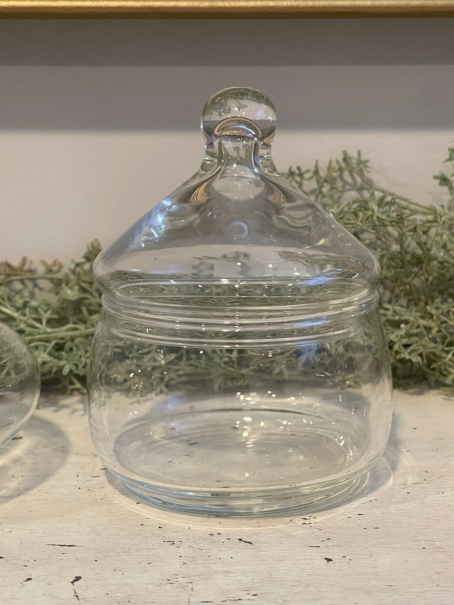 Vintage Glass Apothecary Candy Jars | Set of Two