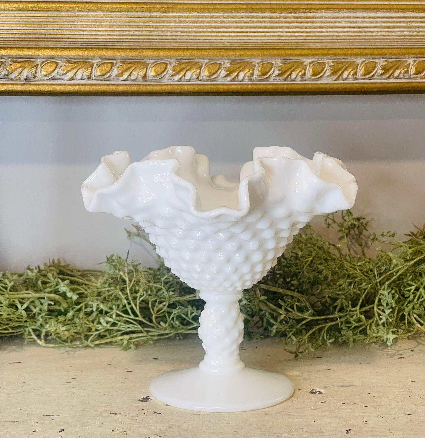 Fenton Hobnail Pedestal Bowl