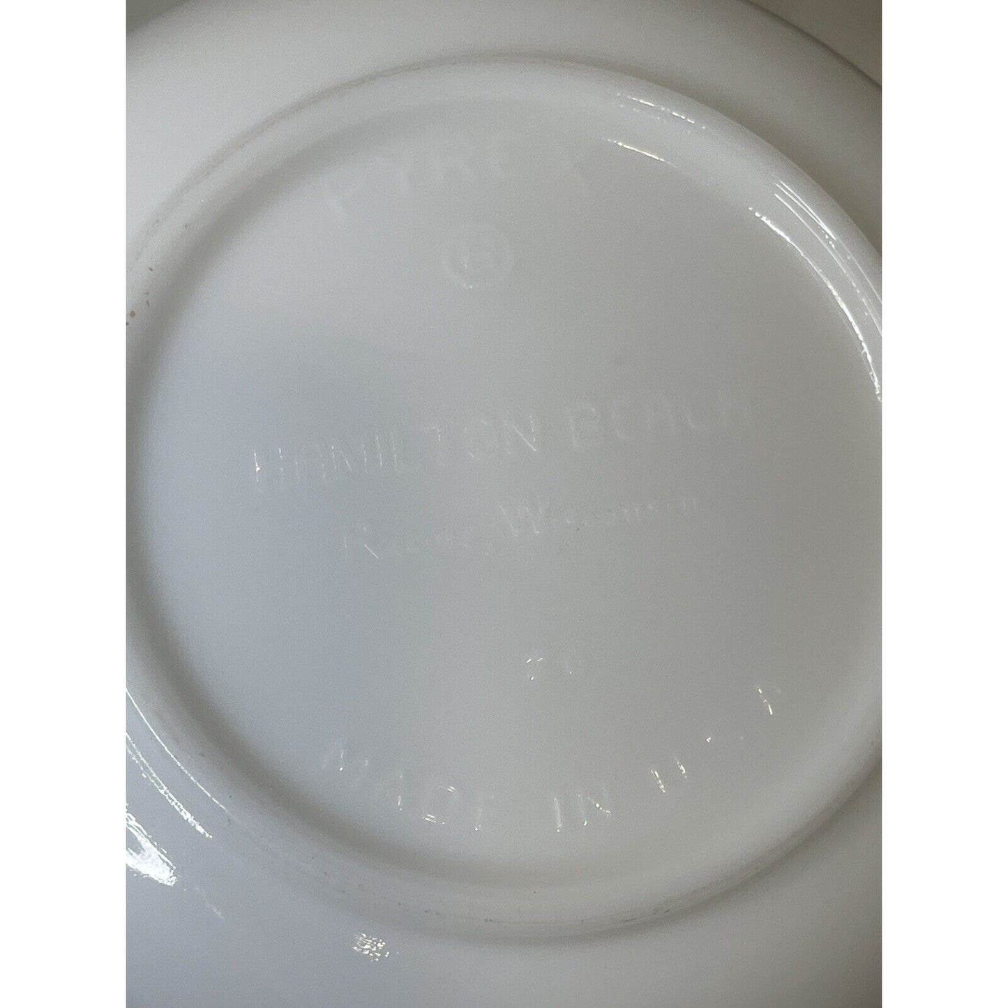 Pyrex Hamilton Beach #26 +#18 White Milk Glass Ribbed Mixing & Spouted Bowl Set