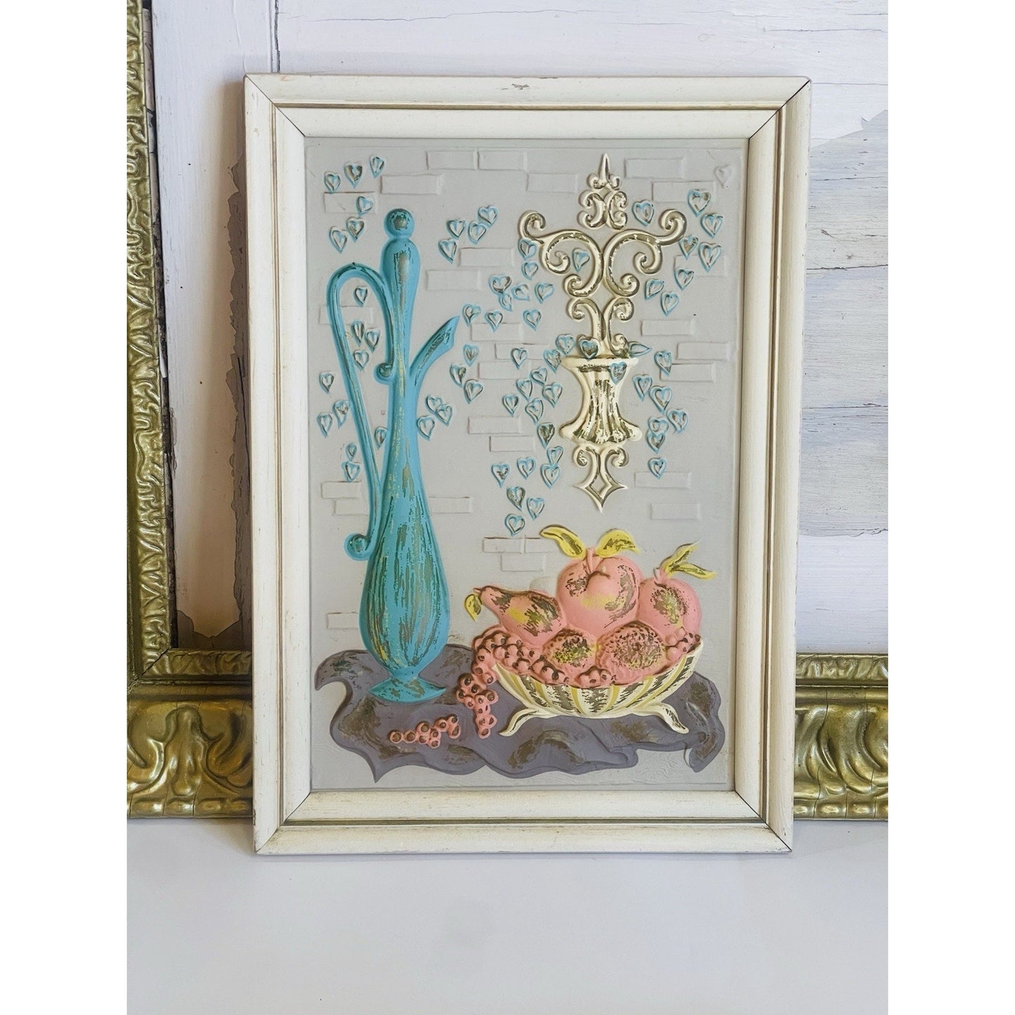 Vintage Mid Century Turner Wall Accessory Still Life Molded Plastic MCM 50s 60s