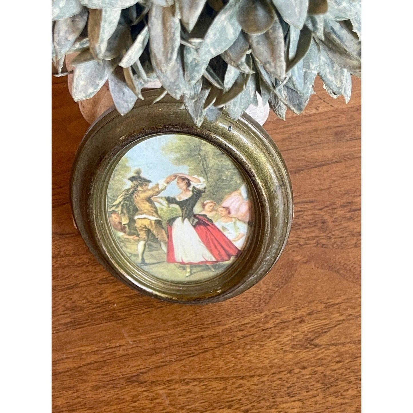 Vintage Italian Wall Picture Man Woman Dancing | Italy | Vintage Art | Oval Art