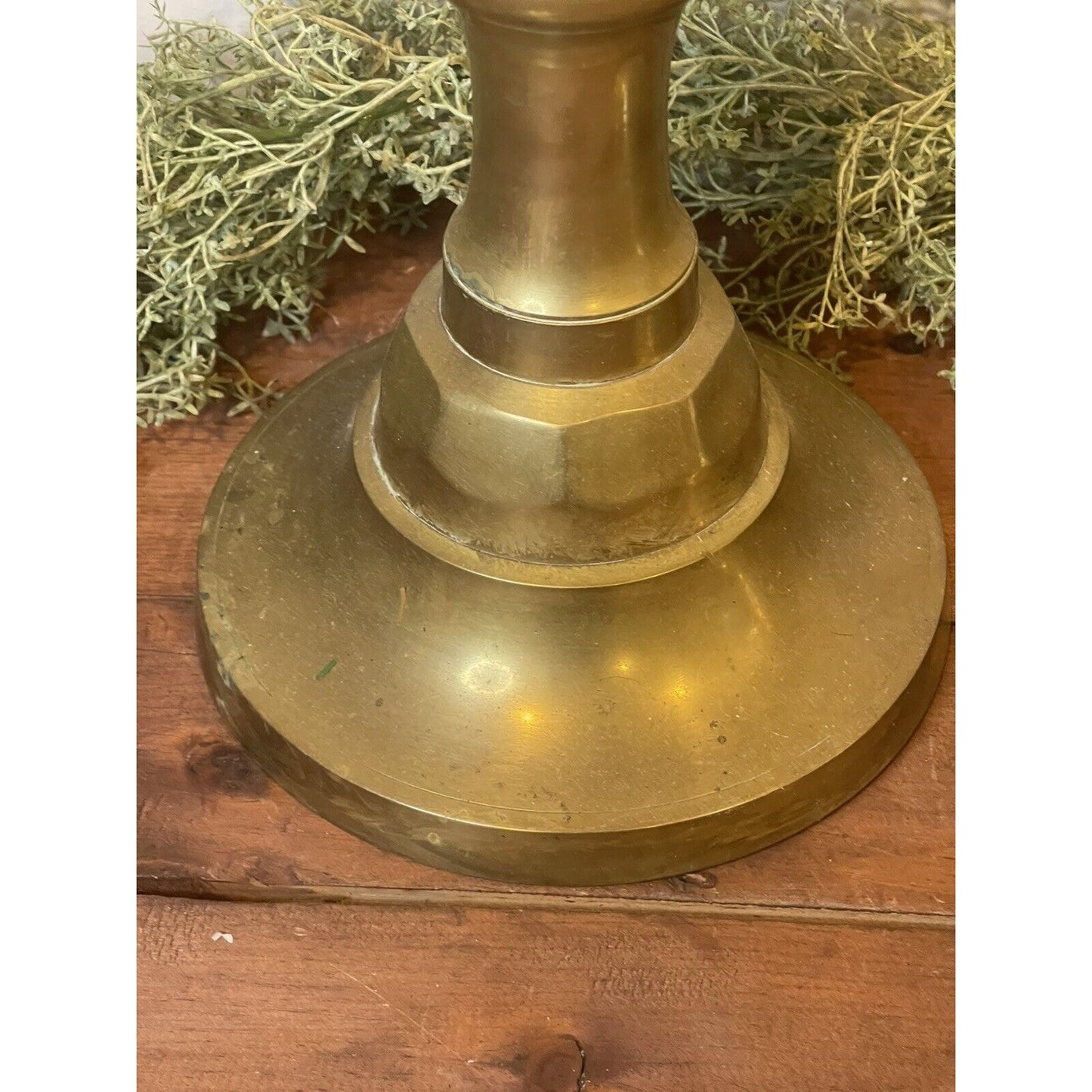 Vintage Brass Candle Holders 24” - Made In India | Set of Two | Tall Candles