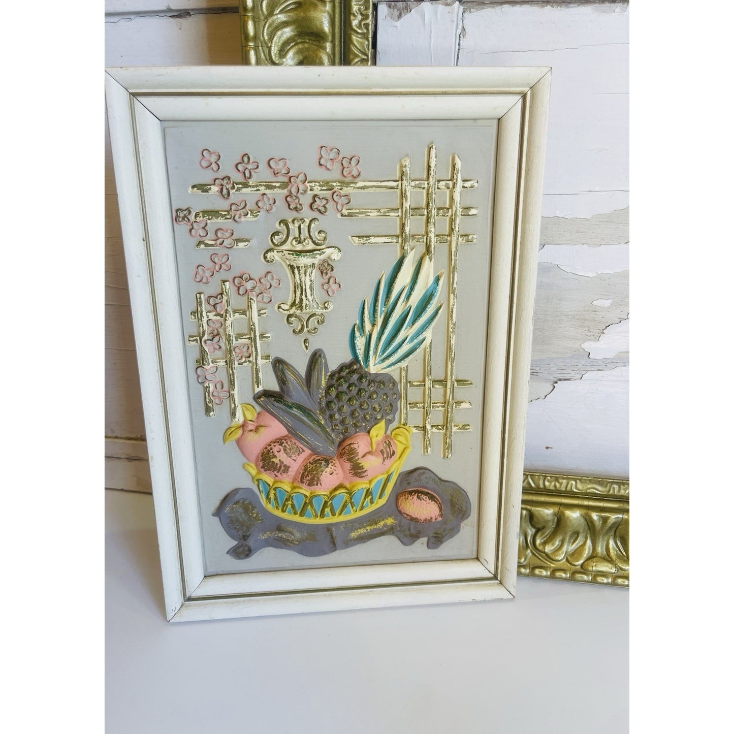 Vintage Mid Century Turner Wall Accessory Still Life Molded Plastic MCM 50s 60s