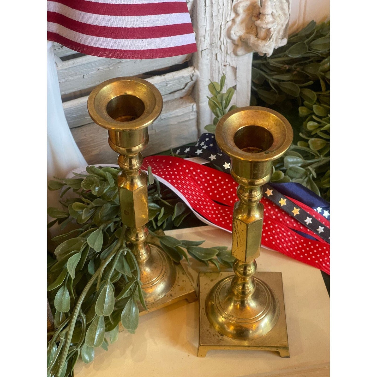Brass Candlesticks | Set of Two | Vintage Candlesticks | Vintage Brass