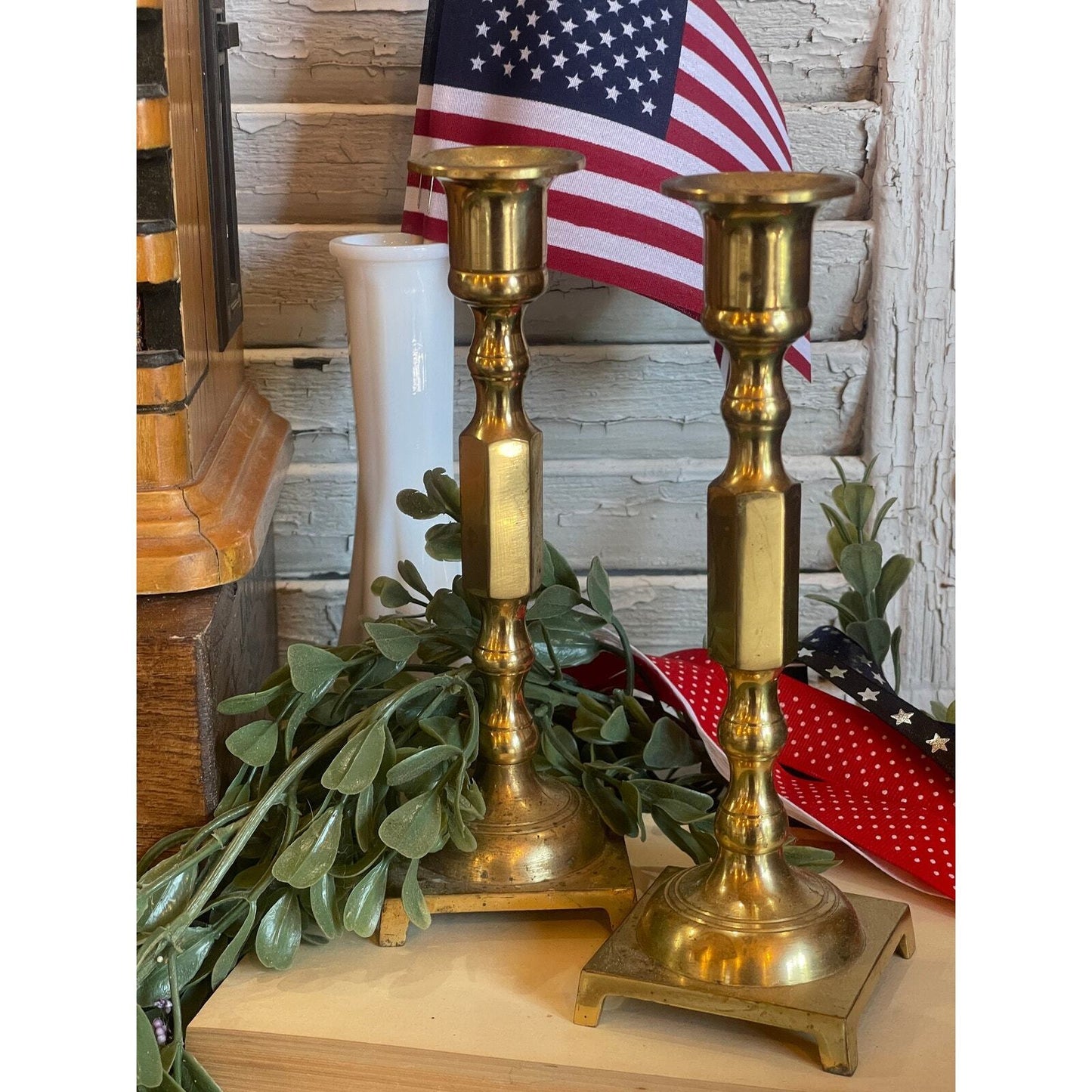 Brass Candlesticks | Set of Two | Vintage Candlesticks | Vintage Brass