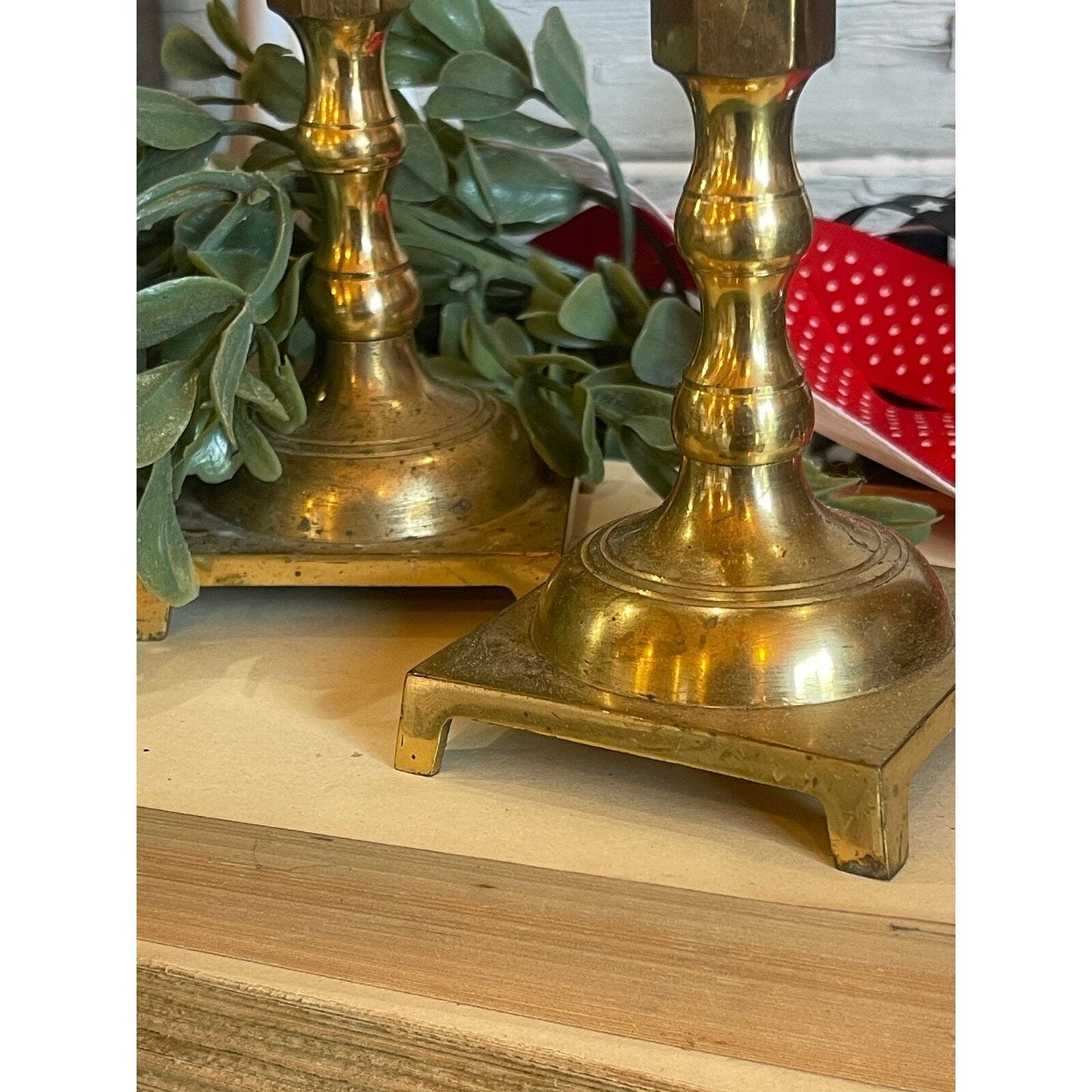 Brass Candlesticks | Set of Two | Vintage Candlesticks | Vintage Brass