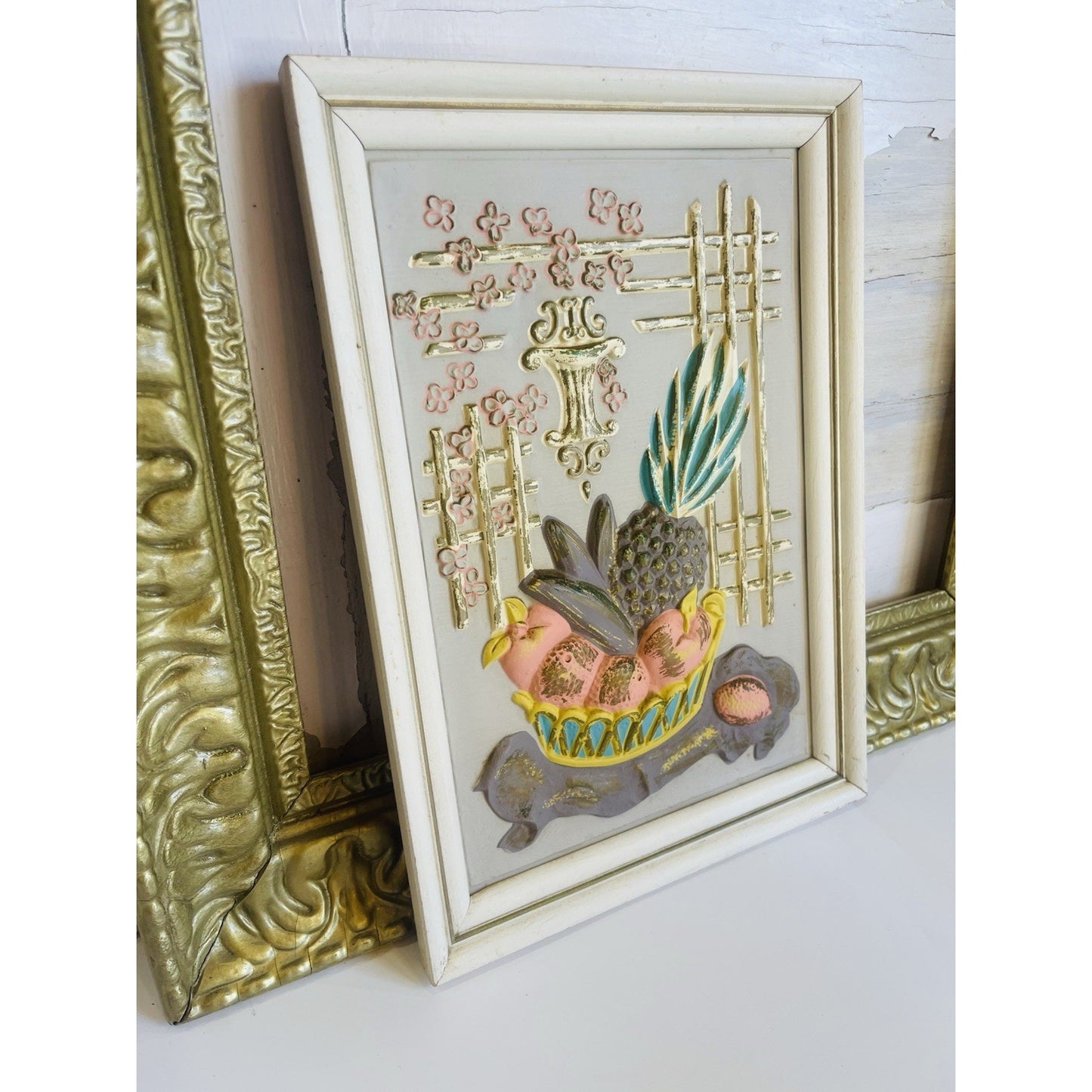 Vintage Mid Century Turner Wall Accessory Still Life Molded Plastic MCM 50s 60s