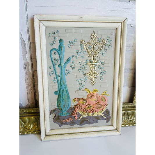 Vintage Mid Century Turner Wall Accessory Still Life Molded Plastic MCM 50s 60s