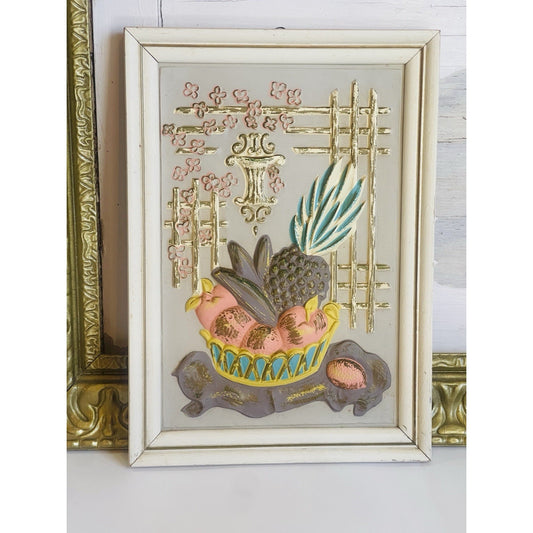 Vintage Mid Century Turner Wall Accessory Still Life Molded Plastic MCM 50s 60s